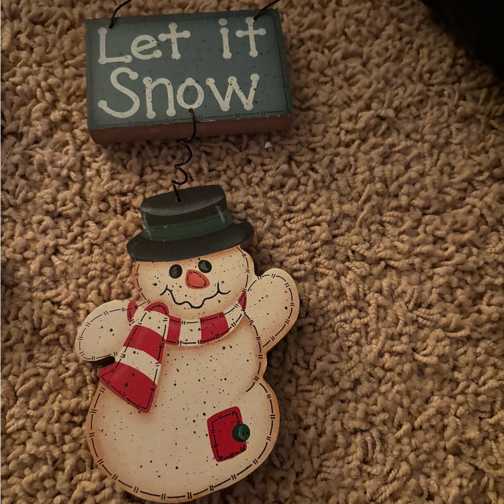 Festive Snowman Hanging Decoration